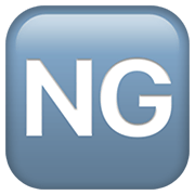🆖 Emoji Großbuchstaben NG in blauem Quadrat Apple iOS 13.3.