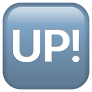 🆙 Emoji Botão «UP!» na Apple iOS 13.3.