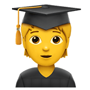 🧑‍🎓 Emoji Estudiante en Apple iOS 13.3.