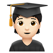 🧑🏻‍🎓 Emoji Student(in): helle Hautfarbe Apple iOS 13.3.