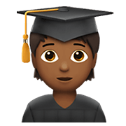 🧑🏾‍🎓 Emoji Estudiante: Tono De Piel Oscuro Medio en Apple iOS 13.3.
