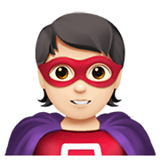 🦸🏻 Emoji Super-herói: Pele Clara na Apple iOS 13.3.