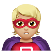 🦸🏼 Emoji Held: mittelhelle Hautfarbe Apple iOS 13.3.