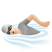 🏊🏻 Emoji Persona Nadando: Tono De Piel Claro en Apple iOS 13.3.