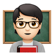 🧑🏻‍🏫 Emoji Professora Na Escola: Pele Clara na Apple iOS 13.3.