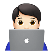🧑🏻‍💻 Emoji Tecnólogo: Tono De Piel Claro en Apple iOS 13.3.