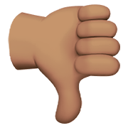 👎🏽 Emoji Polegar Para Baixo: Pele Morena na Apple iOS 13.3.