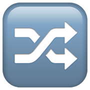 Emoji 🔀 Pulsante Di Riproduzione Casuale su Apple iOS 13.3.