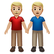👬🏼 Emoji händchenhaltende Männer: mittelhelle Hautfarbe Apple iOS 13.3.