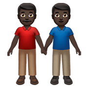 Émoji 👬🏿 Deux Hommes Se Tenant La Main : Peau Foncée sur Apple iOS 13.3.