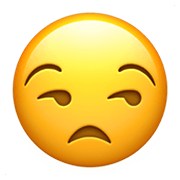 Emoji 😒 Faccina Contrariata su Apple iOS 13.3.