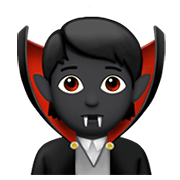 🧛🏿 Emoji Vampiro: Pele Escura na Apple iOS 13.3.