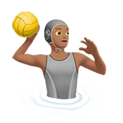 🤽🏽 Emoji Wasserballspieler(in): mittlere Hautfarbe Apple iOS 13.3.
