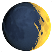 Émoji 🌒 Lune Croissante sur Apple iOS 13.3.