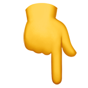 Emoji 👇 Indice Abbassato su Apple iOS 13.3.