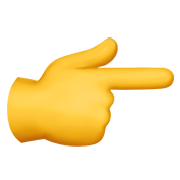 👉 Emoji Dorso De Mano Con índice A La Derecha en Apple iOS 13.3.