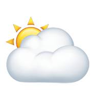 🌥️ Emoji Sol Detrás De Una Nube Grande en Apple iOS 13.3.