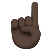 ☝🏿 Emoji nach oben weisender Zeigefinger von vorne: dunkle Hautfarbe Apple iOS 13.3.