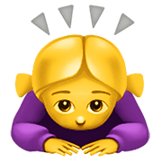 🙇‍♀️ Emoji Mulher Fazendo Reverência na Apple iOS 13.3.