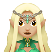 🧝🏼‍♀️ Emoji Elfa: Pele Morena Clara na Apple iOS 13.3.