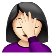 🤦🏻‍♀️ Emoji sich an den Kopf fassende Frau: helle Hautfarbe Apple iOS 13.3.