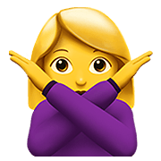 🙅‍♀️ Emoji Mujer Haciendo El Gesto De «no» en Apple iOS 13.3.