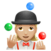 🤹🏼‍♀️ Emoji Jongleurin: mittelhelle Hautfarbe Apple iOS 13.3.