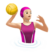 🤽🏻‍♀️ Emoji Mujer Jugando Al Waterpolo: Tono De Piel Claro en Apple iOS 13.3.