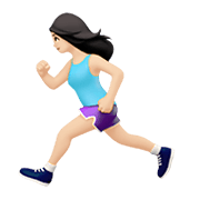 🏃🏻‍♀️ Emoji Mujer Corriendo: Tono De Piel Claro en Apple iOS 13.3.