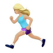 🏃🏼‍♀️ Emoji Mujer Corriendo: Tono De Piel Claro Medio en Apple iOS 13.3.
