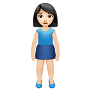 🧍🏻‍♀️ Emoji Mujer De Pie: Tono De Piel Claro en Apple iOS 13.3.