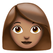 👩🏽 Emoji Frau: mittlere Hautfarbe Apple iOS 13.3.