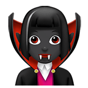 🧛🏿‍♀️ Emoji weiblicher Vampir: dunkle Hautfarbe Apple iOS 13.3.