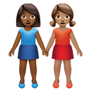 Émoji 👩🏾‍🤝‍👩🏽 Deux Femmes Se Tenant La Main : Peau Mate Et Peau Légèrement Mate sur Apple iOS 13.3.