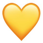 💛 Emoji Corazón Amarillo en Apple iOS 13.3.