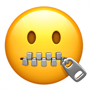 Emoji 🤐 Faccina Con Bocca Con Cerniera su Apple iOS 13.3.