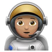 🧑🏽‍🚀 Emoji Astronauta: Tono De Piel Medio en Apple iOS 14.2.
