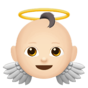 Émoji 👼🏻 Bébé Ange : Peau Claire sur Apple iOS 14.2.
