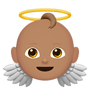 Émoji 👼🏽 Bébé Ange : Peau Légèrement Mate sur Apple iOS 14.2.
