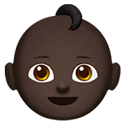👶🏿 Emoji Bebé: Tono De Piel Oscuro en Apple iOS 14.2.