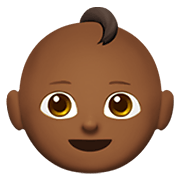 👶🏾 Emoji Bebê: Pele Morena Escura na Apple iOS 14.2.