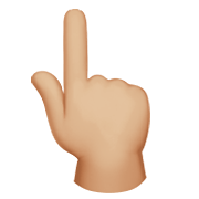 👆🏼 Emoji Dorso Da Mão Com Dedo Indicador Apontando Para Cima: Pele Morena Clara na Apple iOS 14.2.
