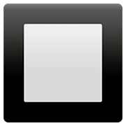 🔲 Emoji Botón Cuadrado Con Borde Negro en Apple iOS 14.2.