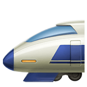 Émoji 🚅 Train à Grande Vitesse sur Apple iOS 14.2.