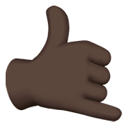 🤙🏿 Emoji ruf-mich-an-Handzeichen: dunkle Hautfarbe Apple iOS 14.2.