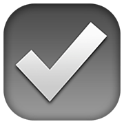 Emoji ☑️ Riquadro Con Spunta su Apple iOS 14.2.