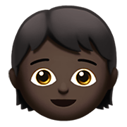 🧒🏿 Emoji Criança: Pele Escura na Apple iOS 14.2.