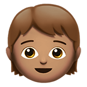 Émoji 🧒🏽 Enfant : Peau Légèrement Mate sur Apple iOS 14.2.