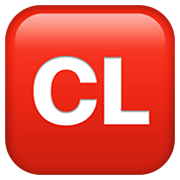 🆑 Emoji Großbuchstaben CL in rotem Quadrat Apple iOS 14.2.