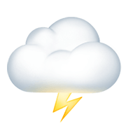 🌩️ Emoji Wolke mit Blitz Apple iOS 14.2.